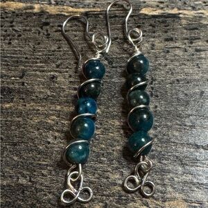 Genuine Apatite Beaded Earrings
